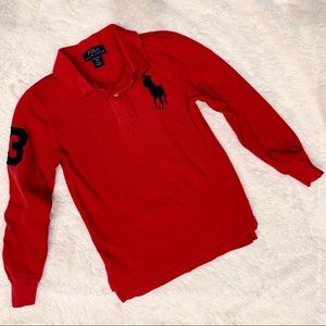 Ralph Lauren Boys Big Pony Solid Mesh Polo Shirt